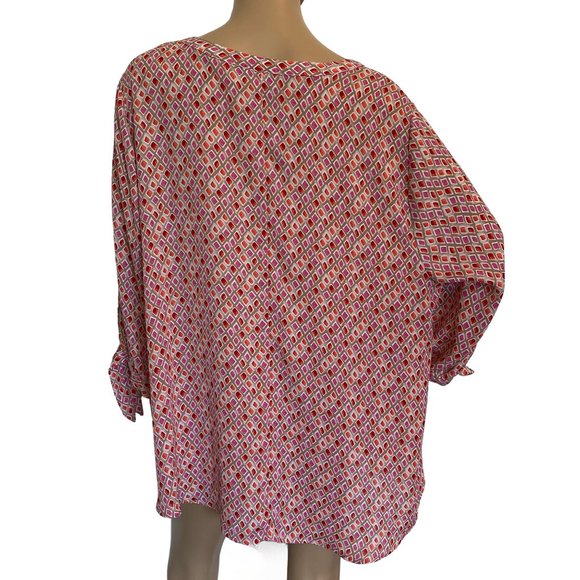 Catherines 1X Plus Size 3/4 Sleeve Top for Women, 18-20W Ladies Plus Size Blouse - Picture 9 of 11